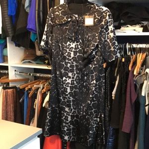 St. John silk Leopard dress